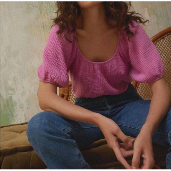 NATION LTD lyric easy peasant top in prom date size small - Picture 2 of 9